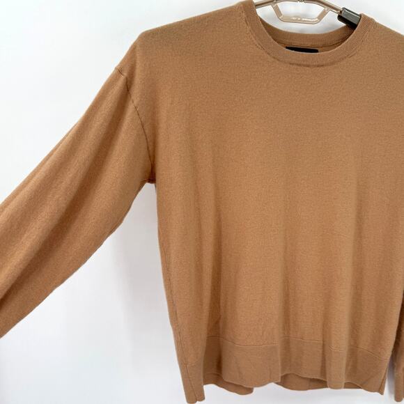 Naadam Womens 100% Cashmere Crewneck Sweater Camel Lightweight Size Large - Picture 2 of 5